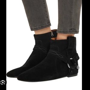 Last Chance!!! - Isabel Marant Etoile Raelyn Suede Ankle Boot- Black